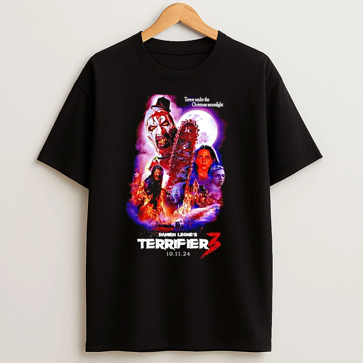 Terrifier 3 Damien Leone Terror Under The Chrismas Moonlight T Shirts