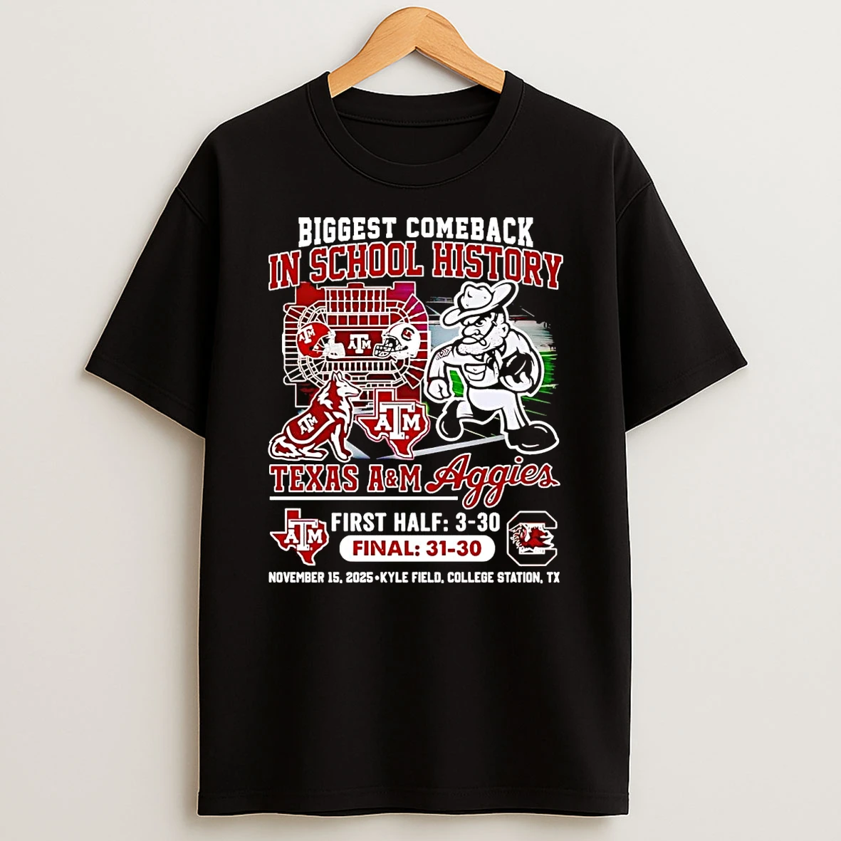 Texas Am Aggies 2025 Biggest Comeback In School History Shirts