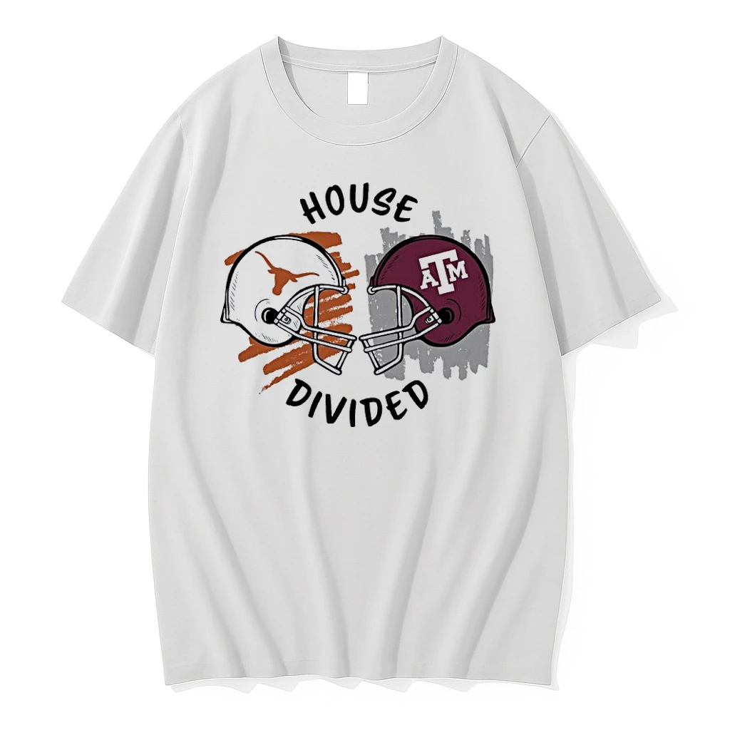 Texas Am Aggies Vs Texas Longhorns House Divided Helmet Shirts