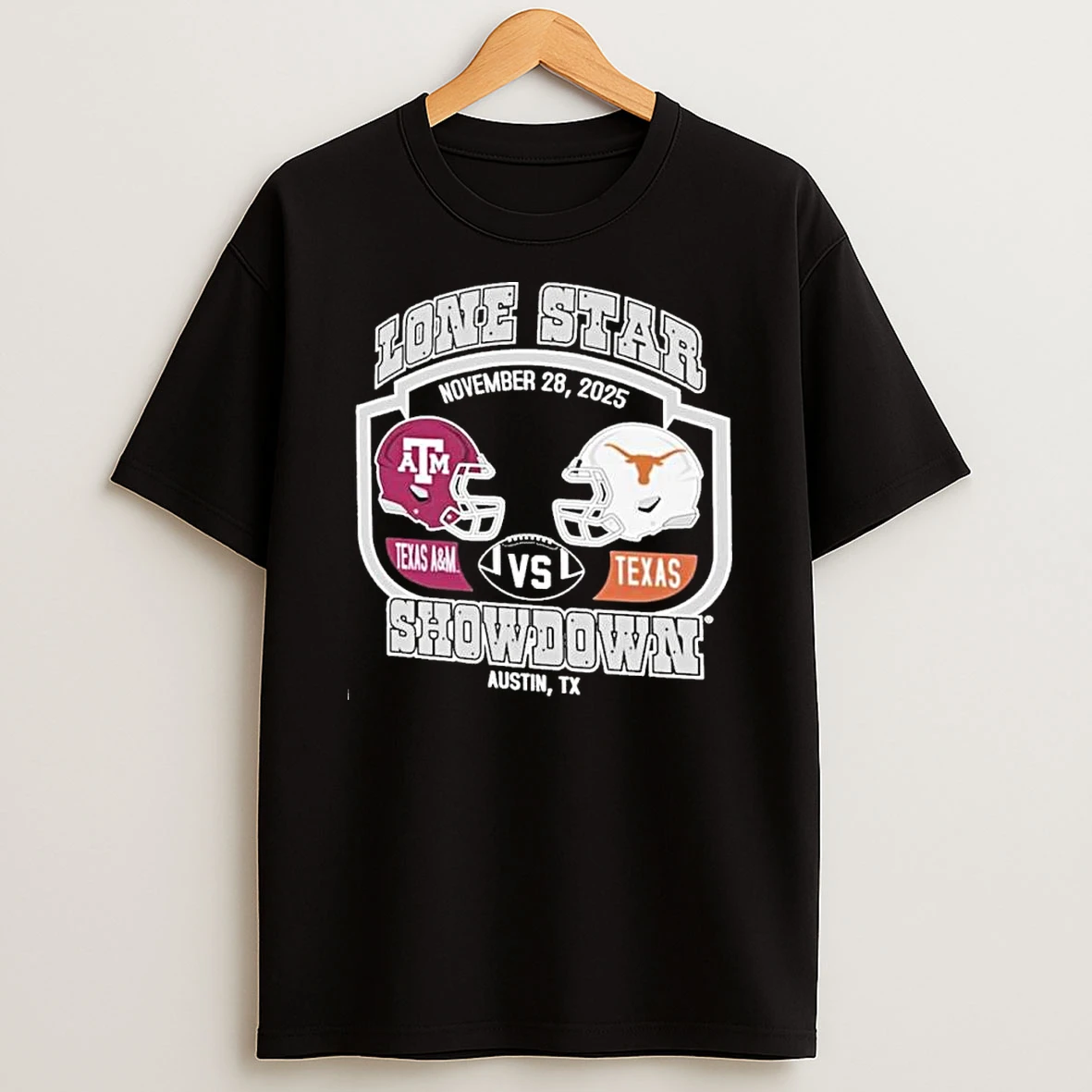 Texas Am Aggies Vs Texas Longhorns Lone Star Showdown Battle Helmet Shirts