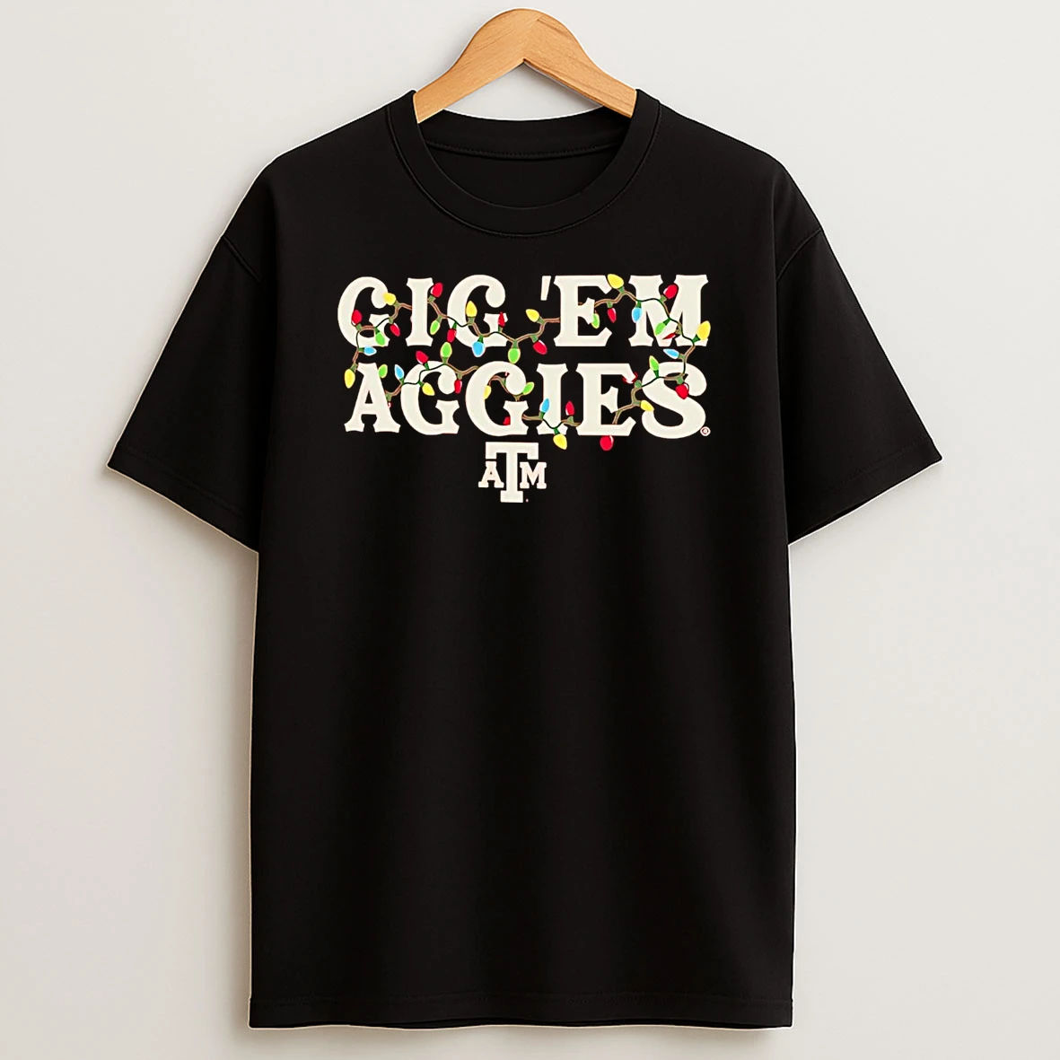 Texas Am Aggies Cig Em Aggies String Lights Christmas Shirts