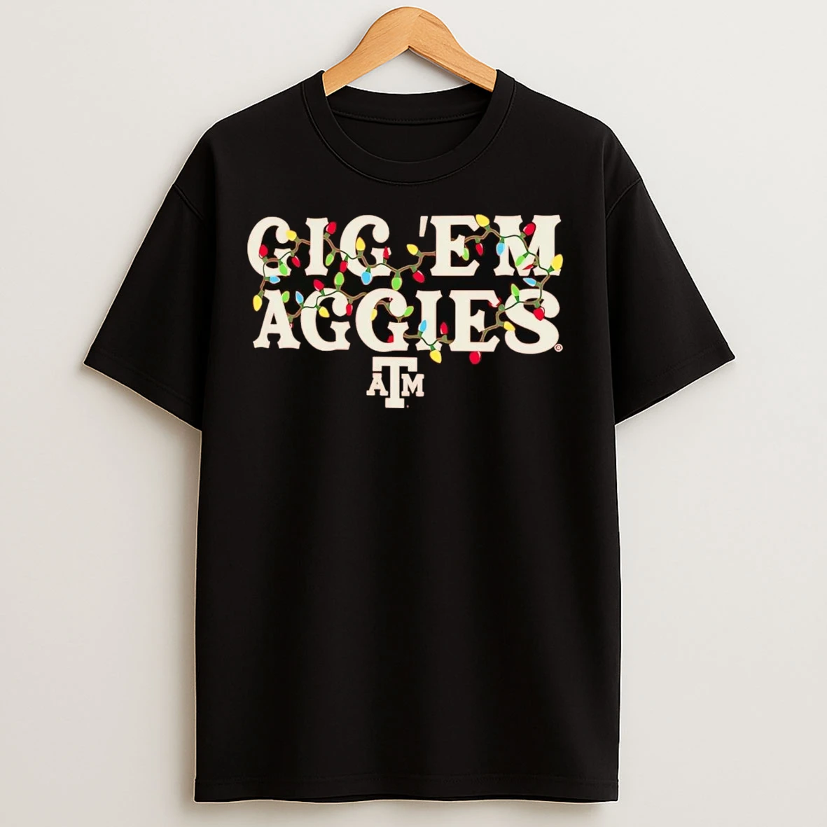 Texas Am Aggies Cig Em Aggies String Lights Christmas T Shirts