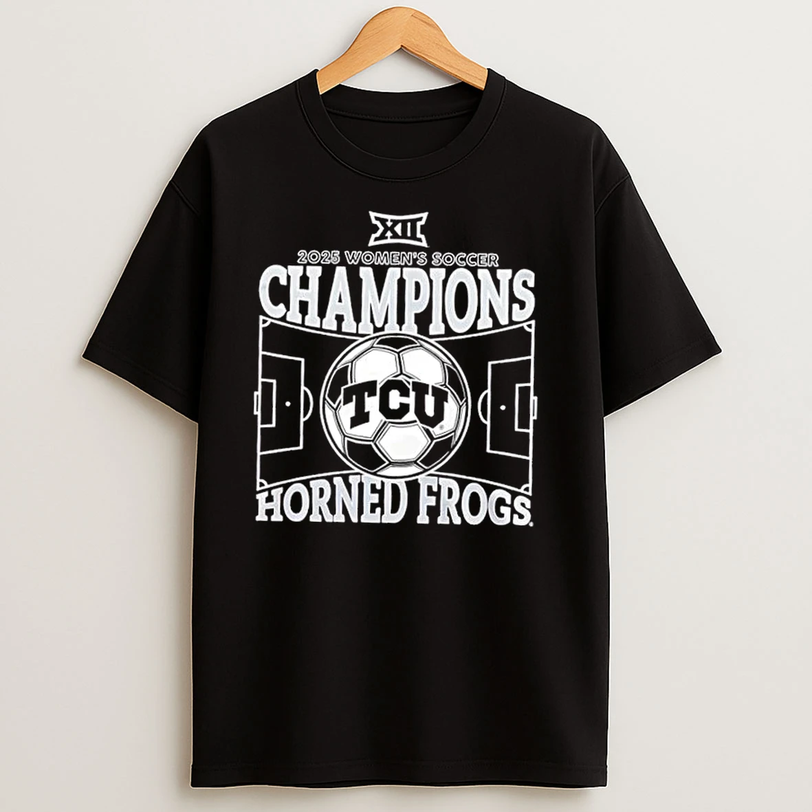 Texas Christian University Womens Soccer 2025 Big 12 Regular Season Champions 2 Sided T Shirts