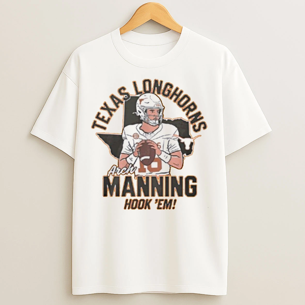 Texas Longhorns Arch Manning Hook Em T Shirts