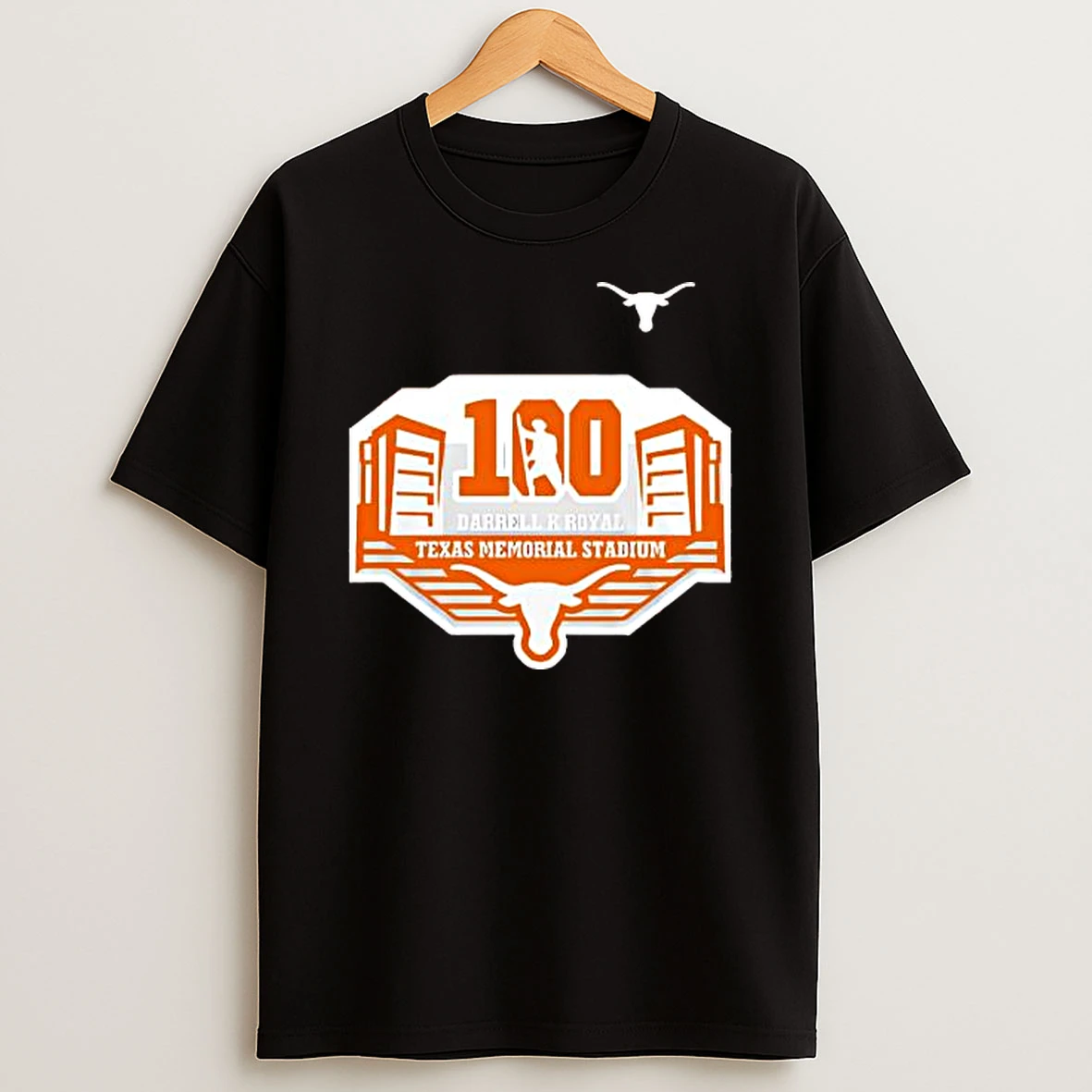 Texas Longhorns Celebrating 100 Years Of Darrell K Royal Texas Memorial Stadium Shirts