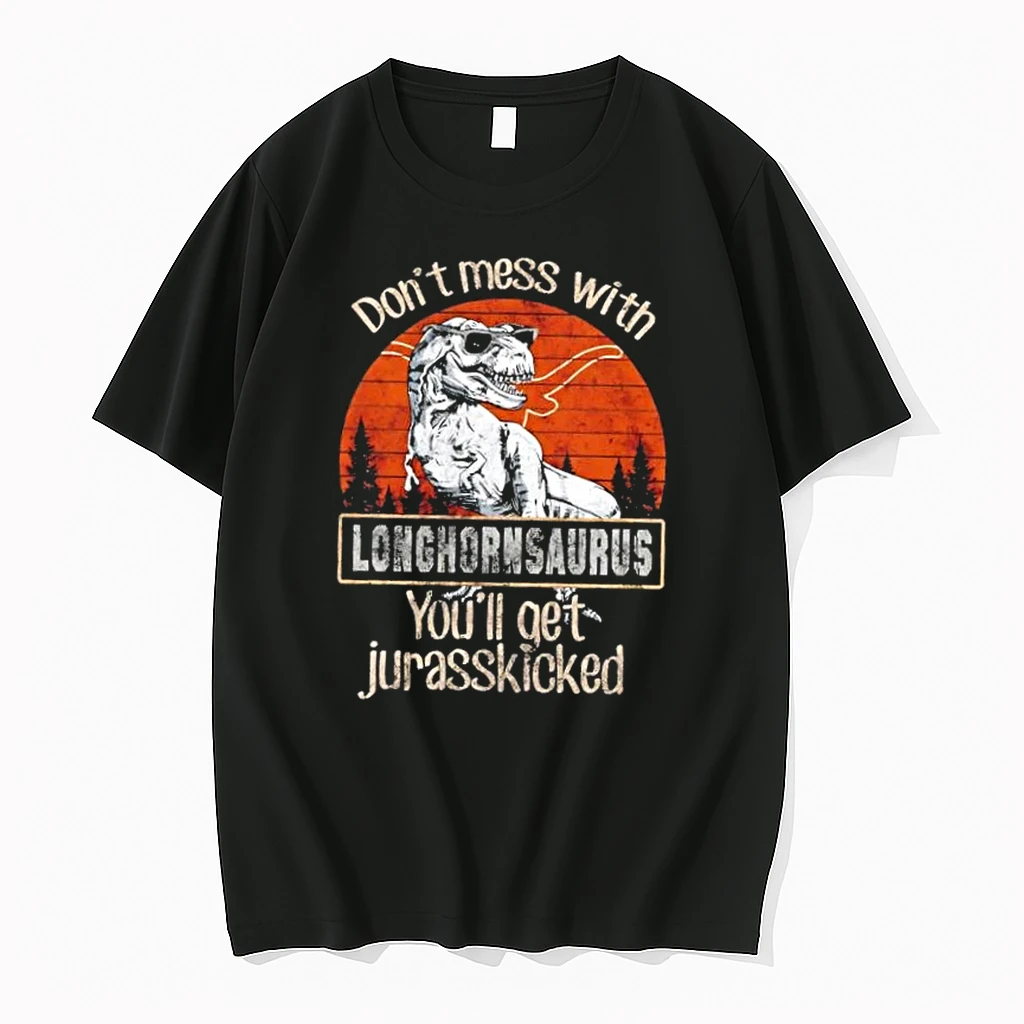 Texas Longhorns Dont Mess With Longhornsaurus Youll Get Jurasskicked Shirts