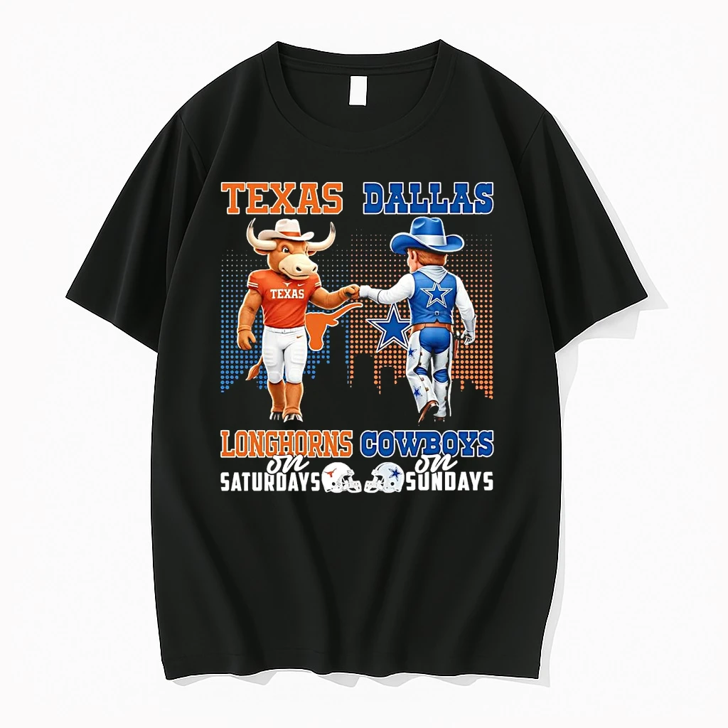 Texas Longhorns On Saturdays Dallas Cowboys On Sundays Mascot Shirts