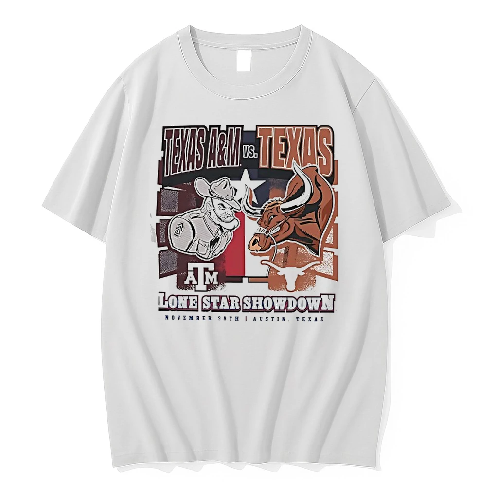 Texas Longhorns Vs Texas Am 2025 Lone Star Showdown Mascots Shirts