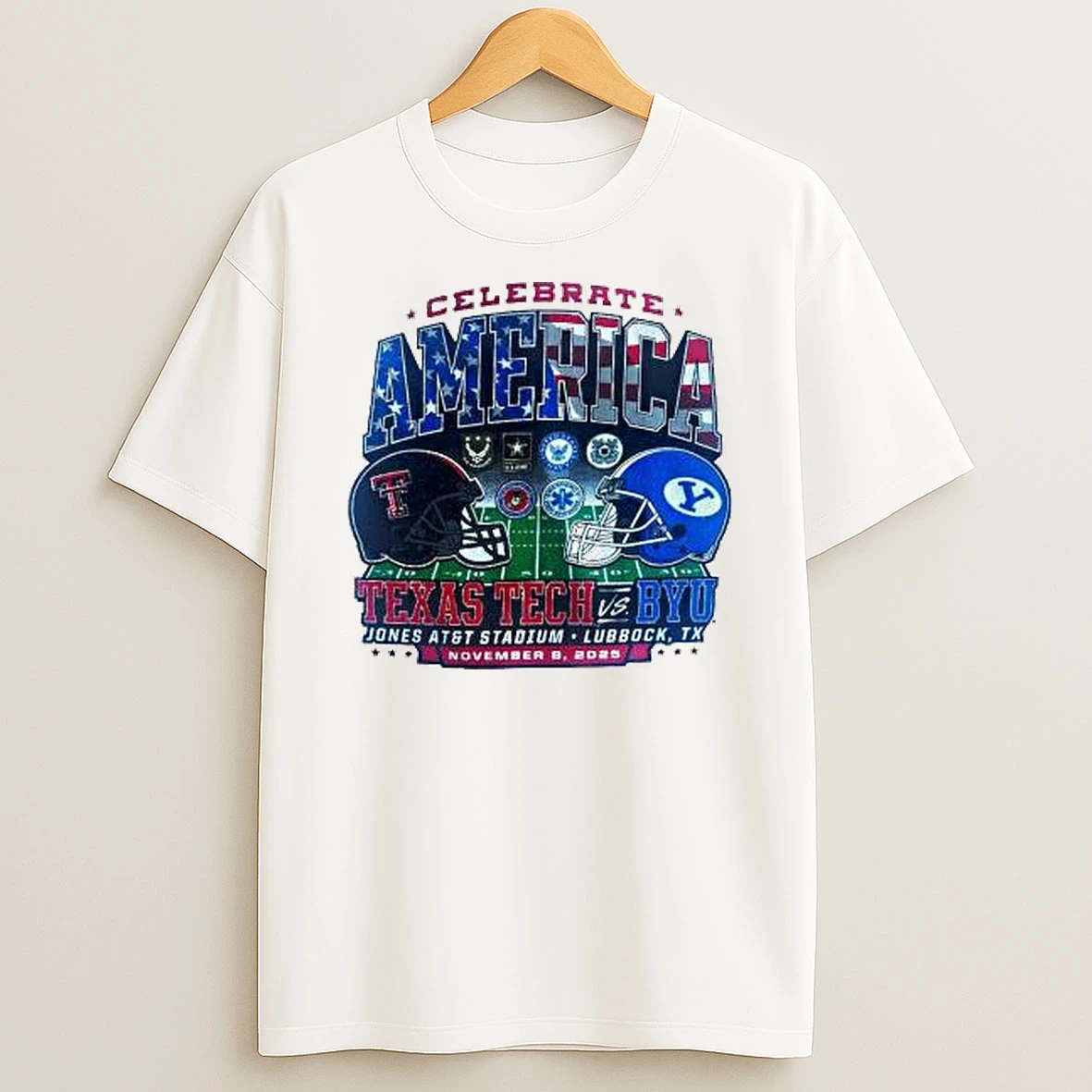 Texas Tech Espn Celebrate America Dueling Helmets 2025 Shirts