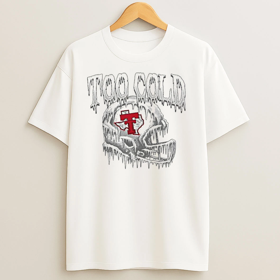 Texas Tech Red Raider Too Cold Helmet Ice Logo T Shirts
