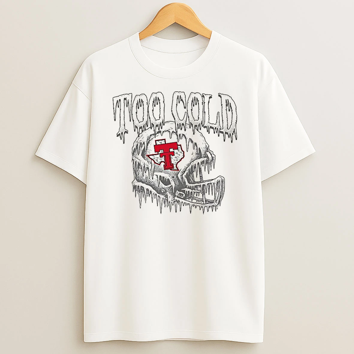 Texas Tech Red Raiders Football Too Cold Helmet Shirts