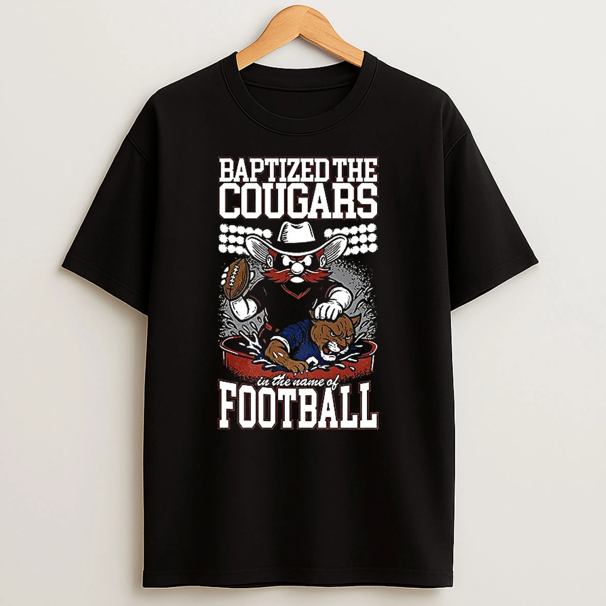 Texas Tech Red Raiders Vs Byu Cougars Baptized The Cougars Shirts