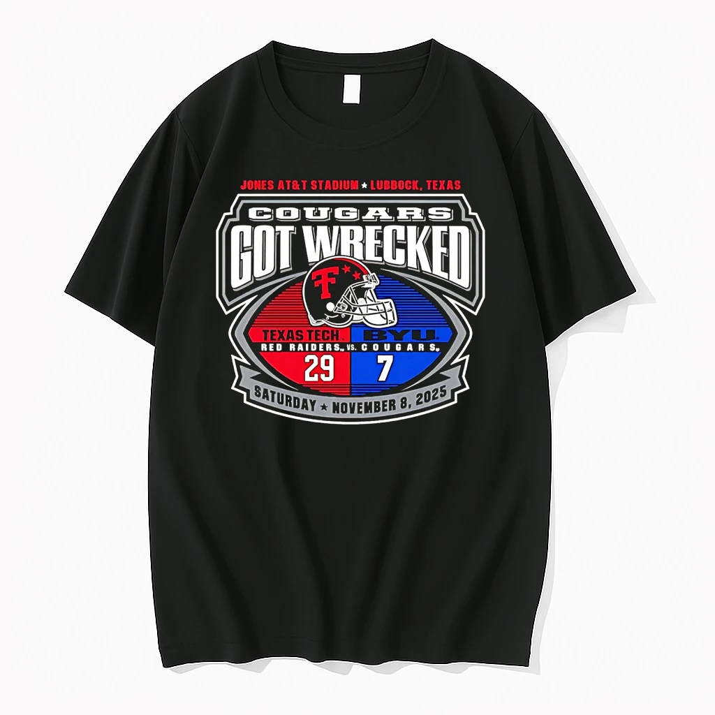 Texas Tech Red Raiders Vs Byu Cougars Got Wrecked 2025 Shirts