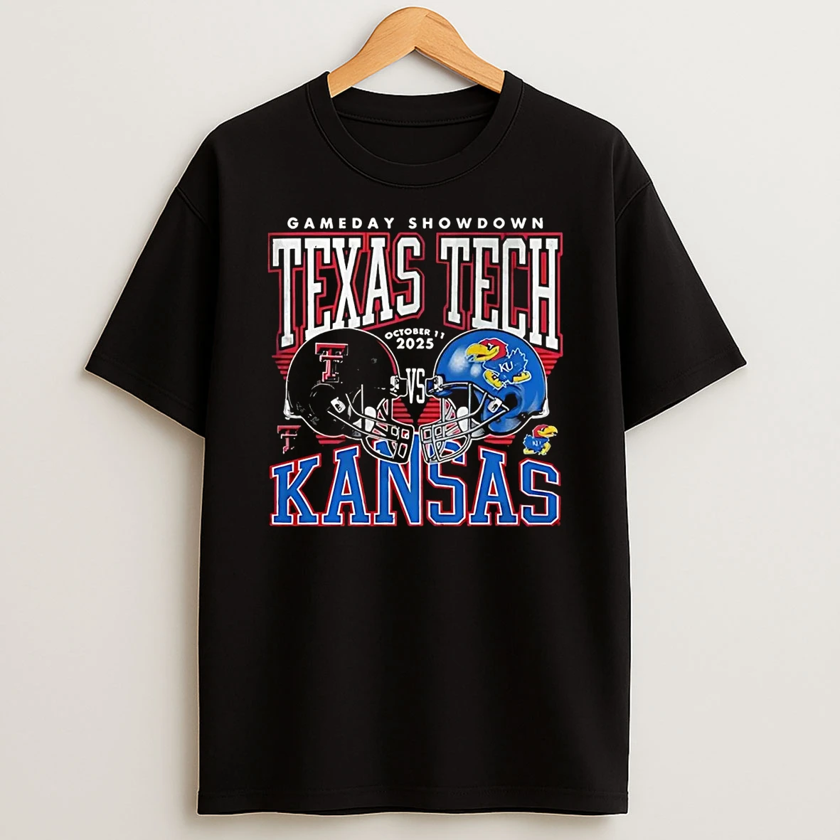 Texas Tech Red Raiders Vs Kansas Jayhawks 2025 Gameday Showdown Shirts