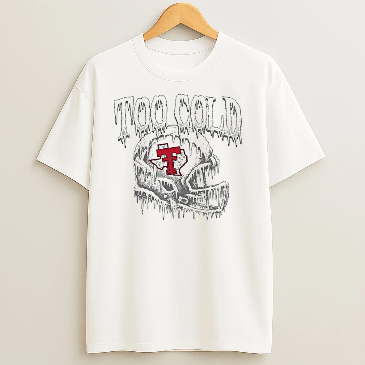 Texas Tech Too Cold Helmet T Shirts