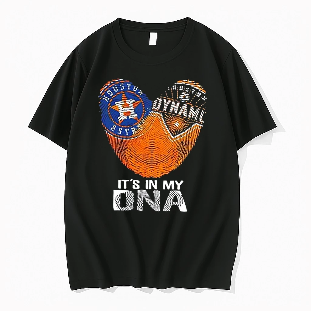 Texas Sports Houston Astros X Houston Dynamo Its In My Dna Fingerprint Heart Shirts