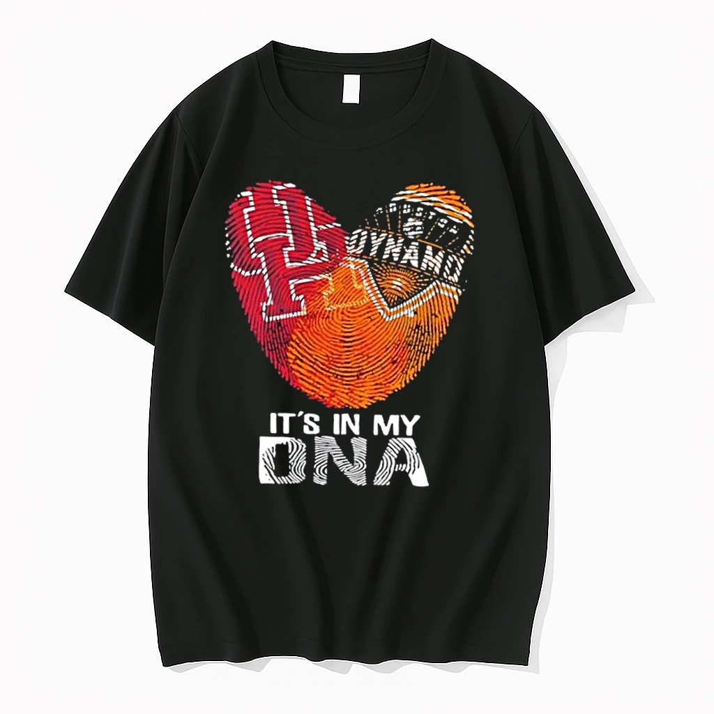 Texas Sports Houston Cougars X Houston Dynamo Its In My Dna Fingerprint Heart Shirts