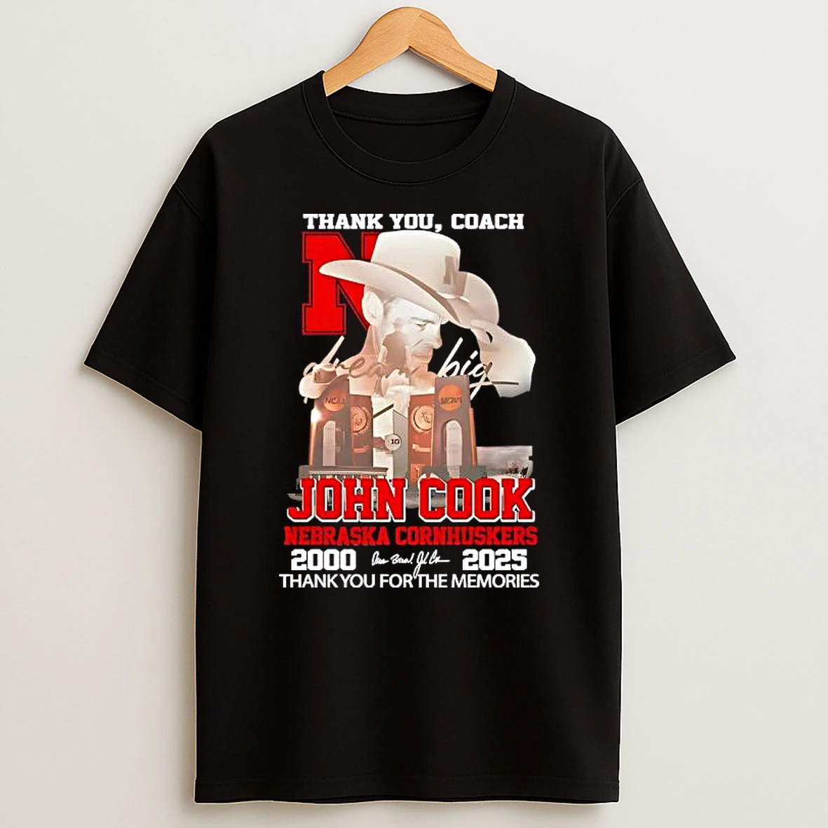 Thank You Coach John Cook Nebraska Cornhuskers 2000 2025 Thank You For The Memories Signature Shirts