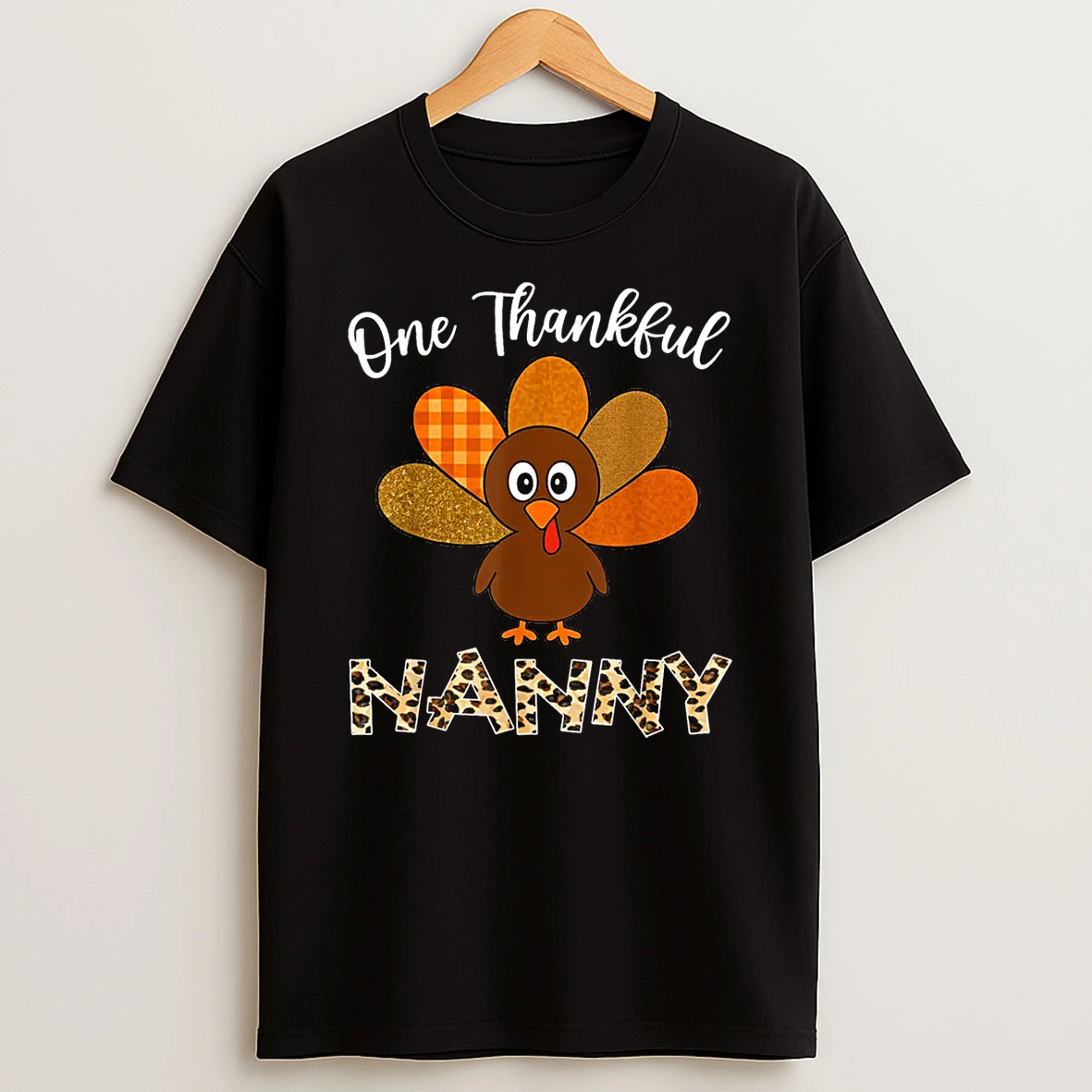 Thanksgiving Nanny Turkey One Thankful Nanny Shirts