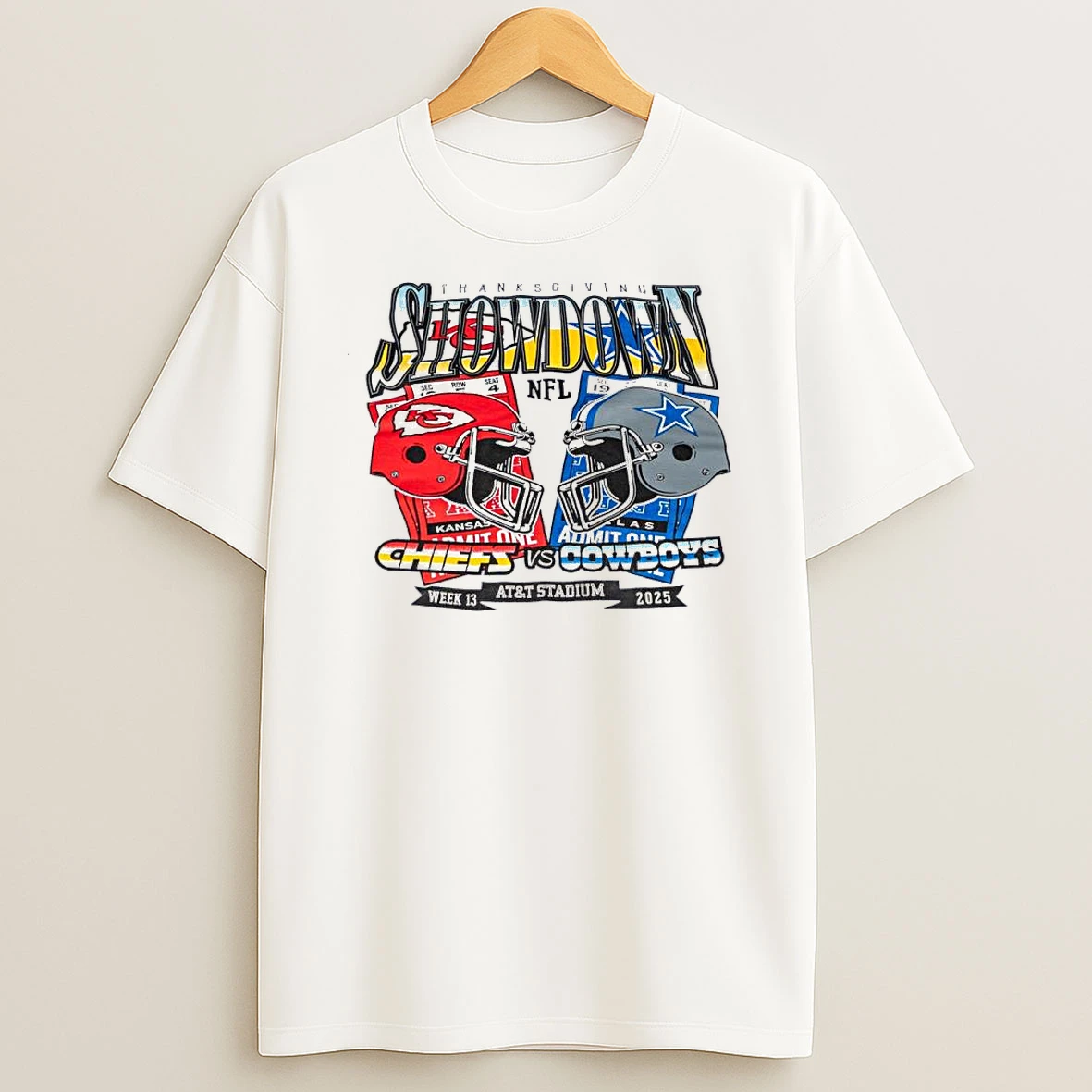 Thanksgiving Showdown 2025 Nfl Chiefs Vs Cowboys Shirts