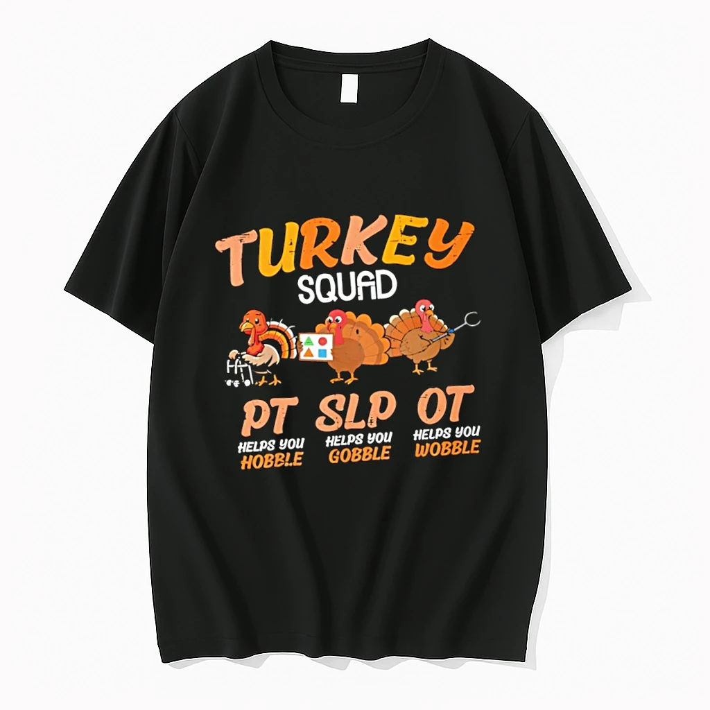 Thanksgiving Pt Slp Ot Turkey Squad Therapy Shirts