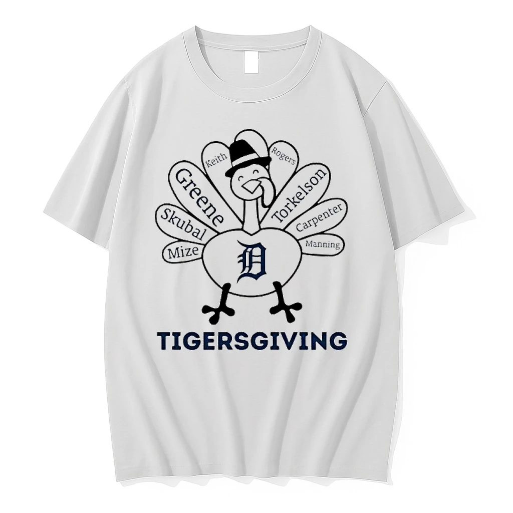 Thanksgiving With Detroit Tigers Heroes Shirts