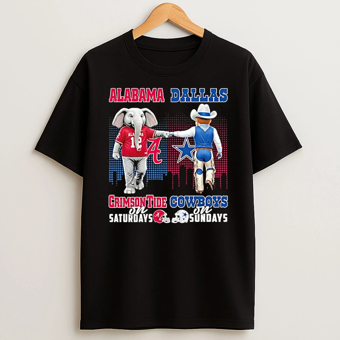 The Alabama Crimson Tide On Saturday And Dallas Cowboys On Sundays Mascots College Shirts