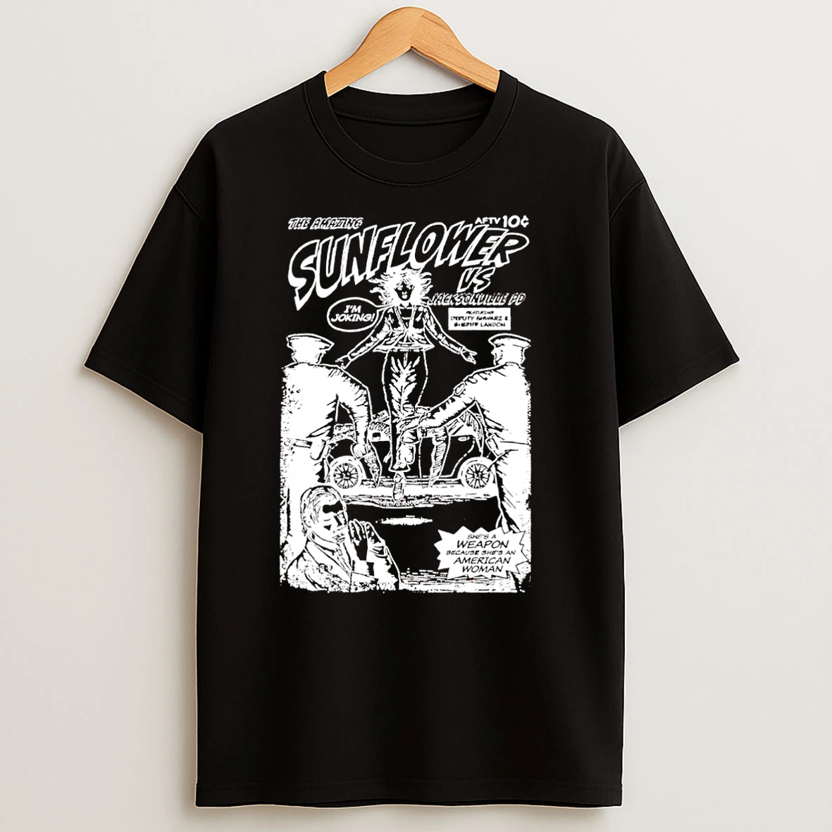The Amazing Sunflower Vs Jacksonville Pd Comic Book Im Joking Christmas T Shirts