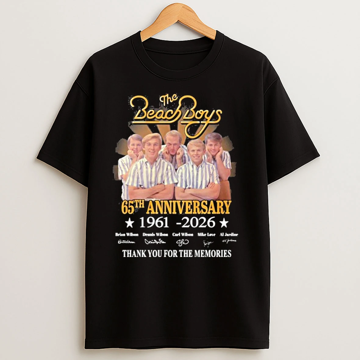 The Beach Boys Band 65th Anniversary 1961 2026 Thank You For The Memories T Shirts