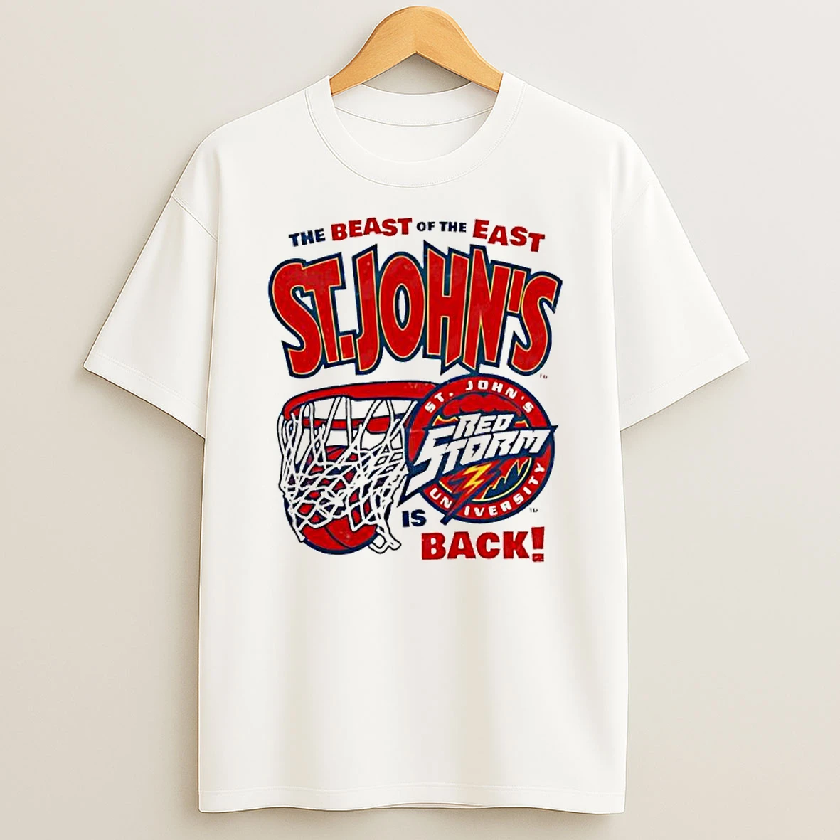 The Beast Of The East Is Back St Johns Red Storm University Team Logo Shirts