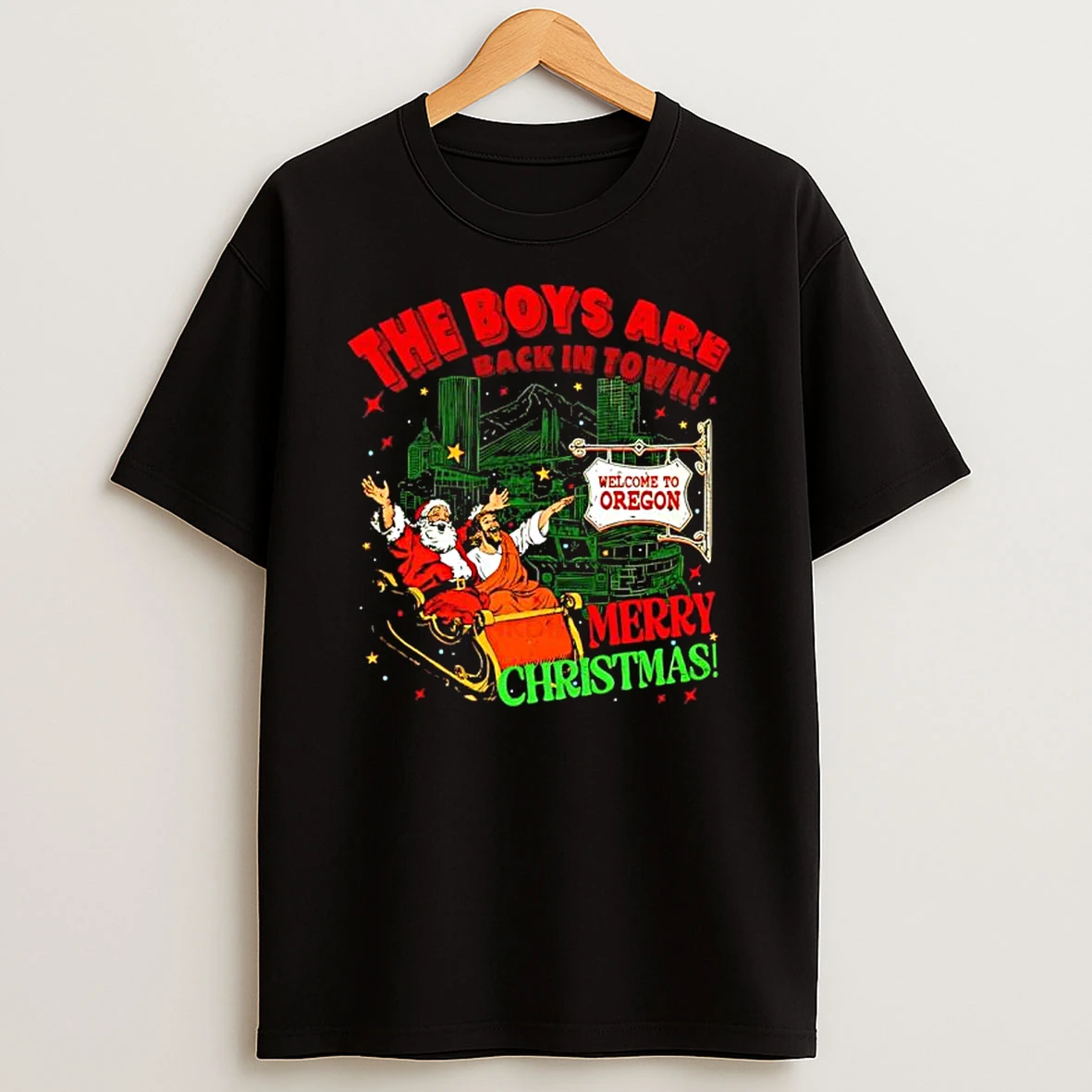 The Boys Are Back In Town Christmas Shirts