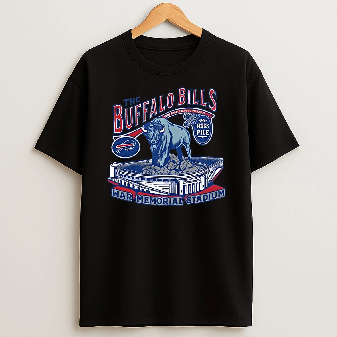 The Buffalo Bills The Rock Pile War Memorial Stadium Shirts