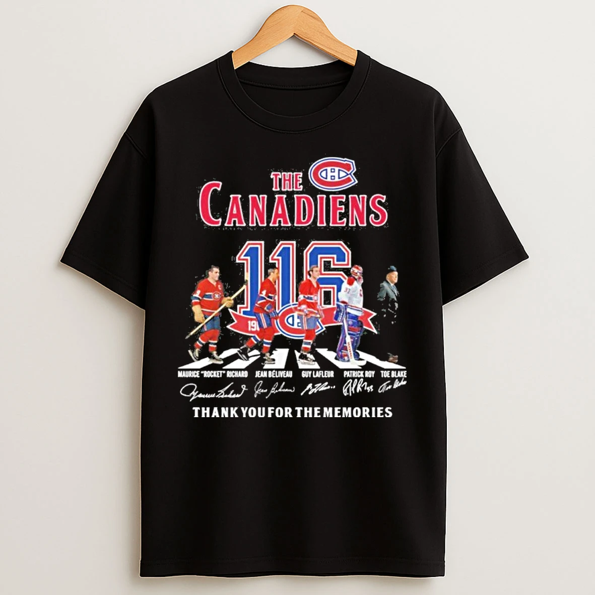 The Canadiens 116 Team Player Abbey Road Signature Thank You For The Memories T Shirts