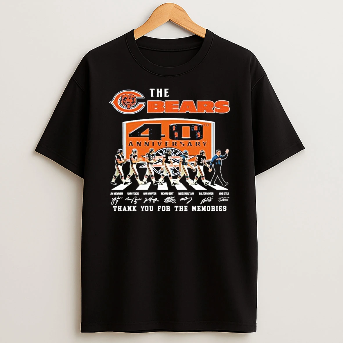 The Chicago Bears Abbey Road 40th Anniversary Shirts