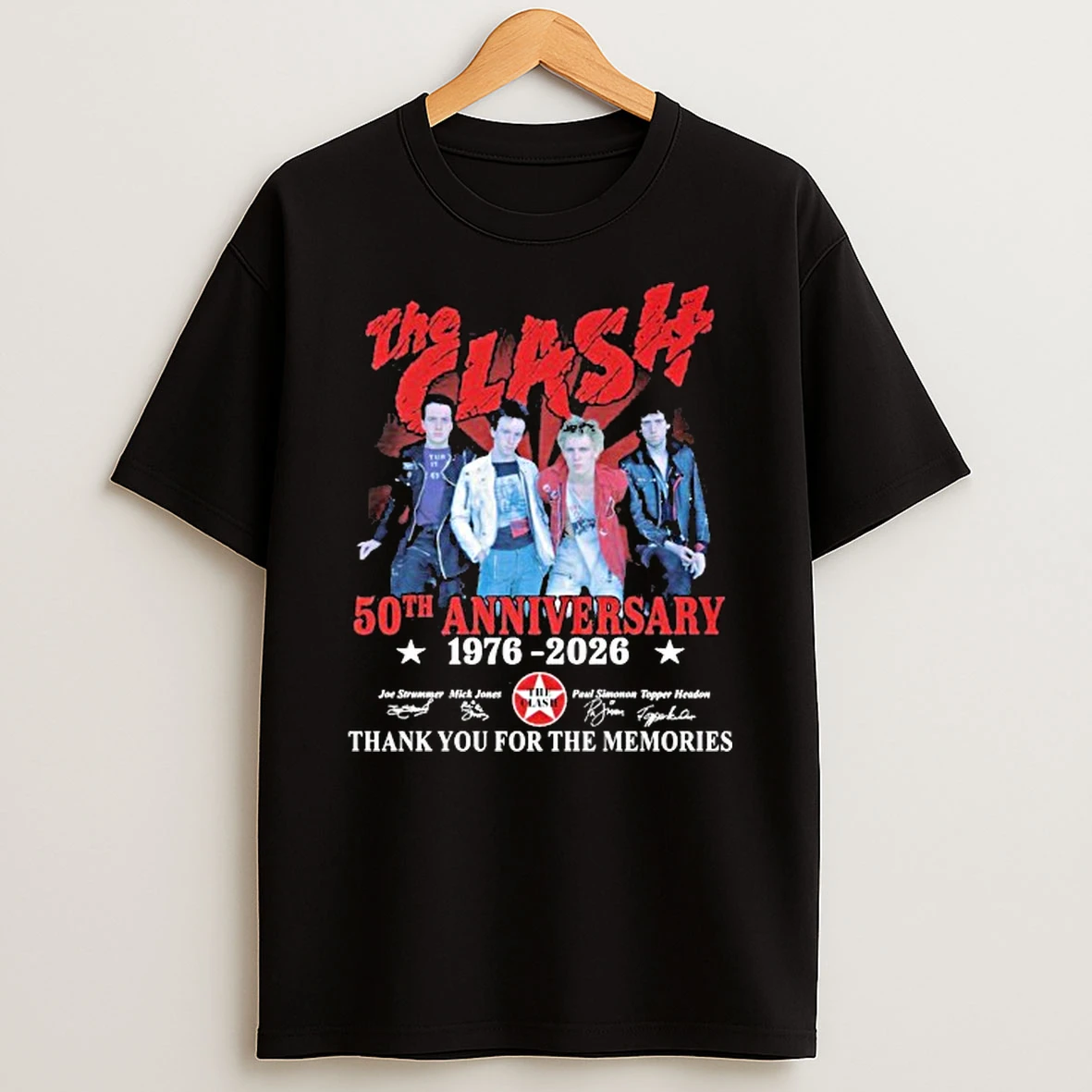The Clash 50 Years Anniversary 1976%ce%b3co2026 Thank You For The Memories Signatures Shirts