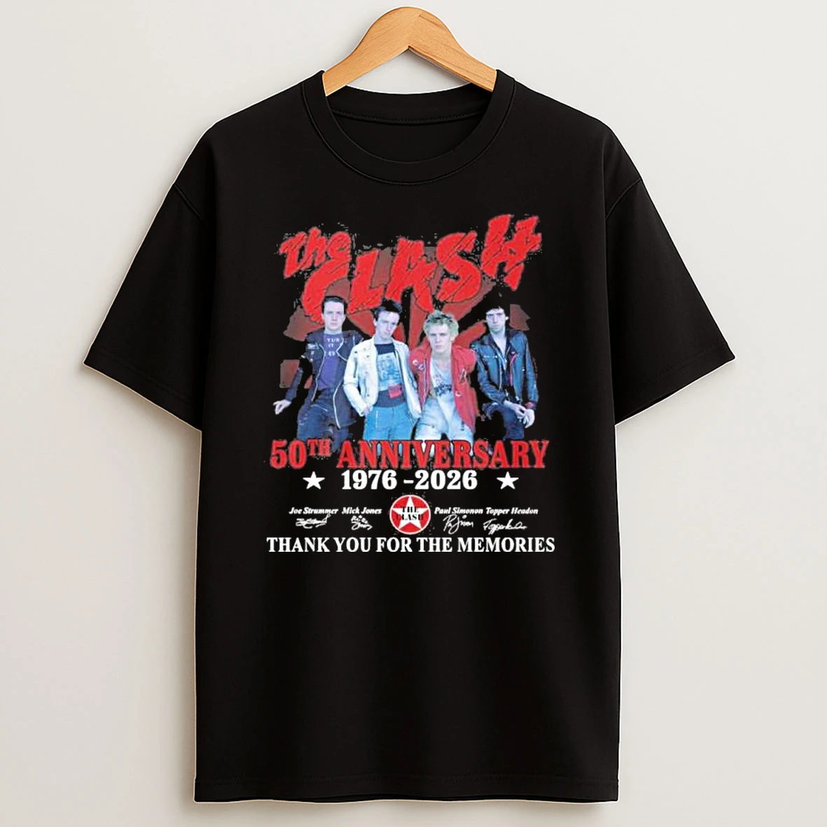 The Clash Band 50th Anniversary 1976 2026 Thank You For The Memories Shirts