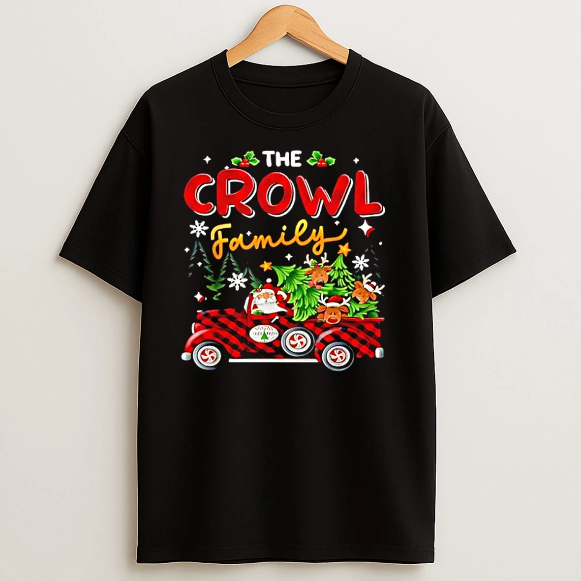 The Crowl Family Christmas Matching Pajamas Group Gift T Shirts