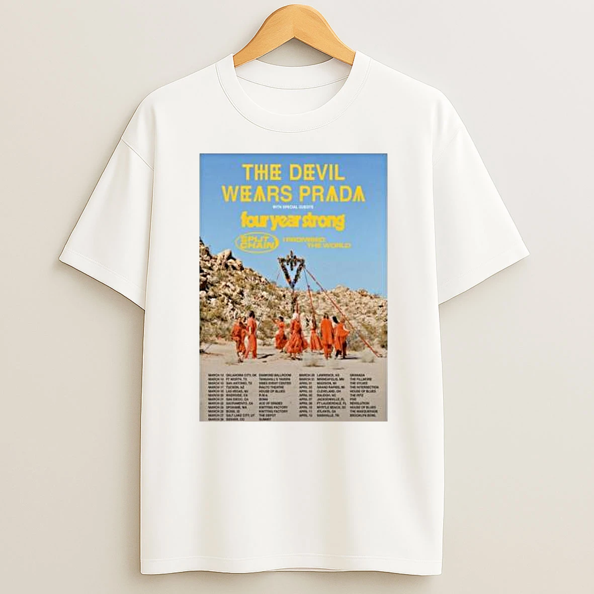 The Devil Wears Prada Flowers Spring 2026 Tour Shirts