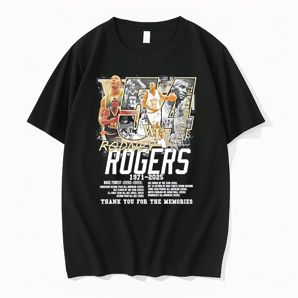 The Durham Bull Rodney Rogers 54 Wake Forest Basketball Thank You For The Memories Signature Shirts