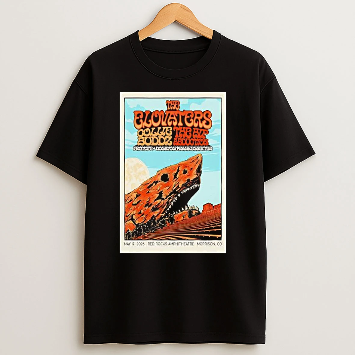 The Elovaters May 17 2026 Red Rocks Amphitheatre Morrison T Shirts