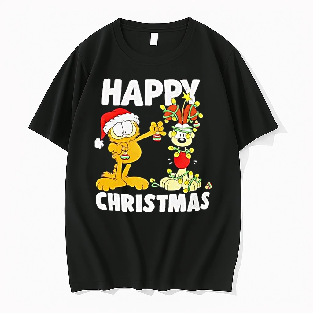 The Fat Cat Odie Happy Christmas Shirts