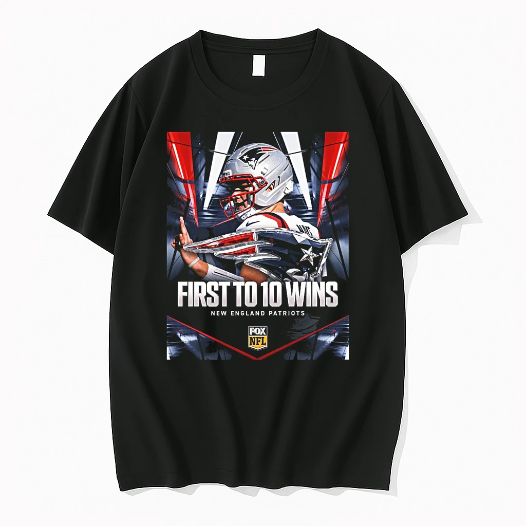 The First Team To Reach 10 Wins This Season The New England Patriots Fox Nfl Shirts