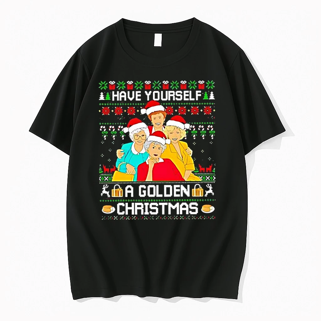 The Golden Girls Have Yourself A Golden Ugly Christmas Black Shirts