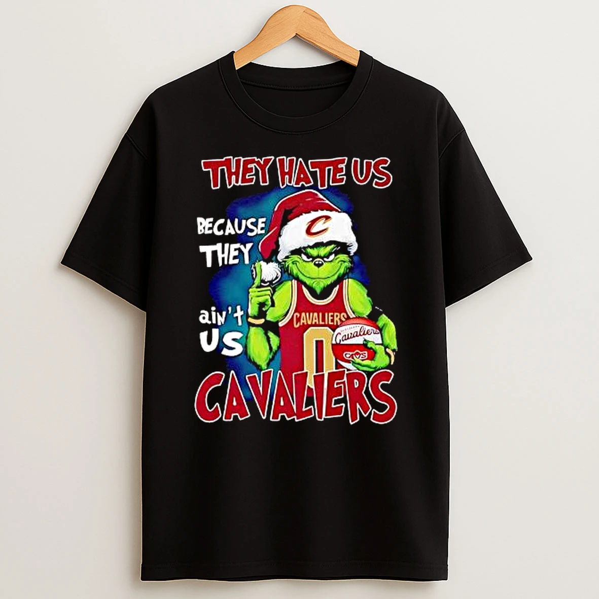 The Grinch Cavaliers They Hate Us Because They Aint Us Merry Christmas 2024 Shirts