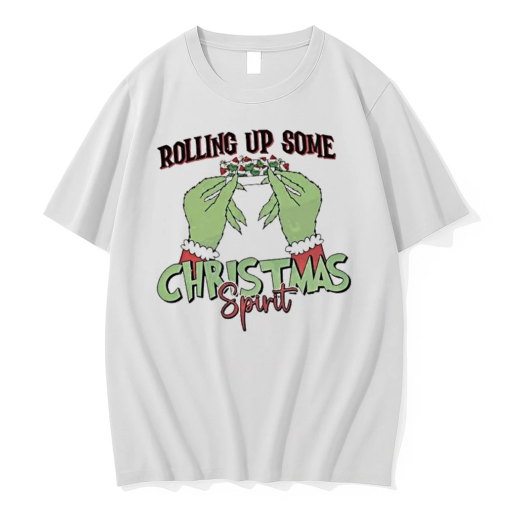 The Grinch Rolling Up Some Christmas Spirit Shirts
