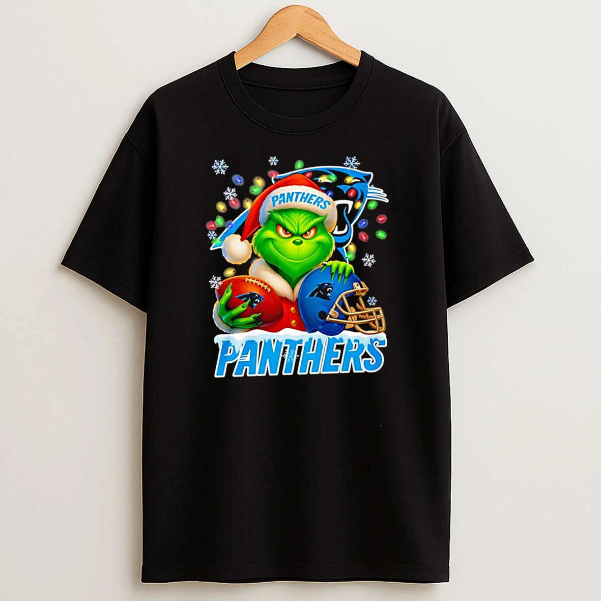 The Grinch Love Carolina Panthers Football Lights Christmas 25 Shirts