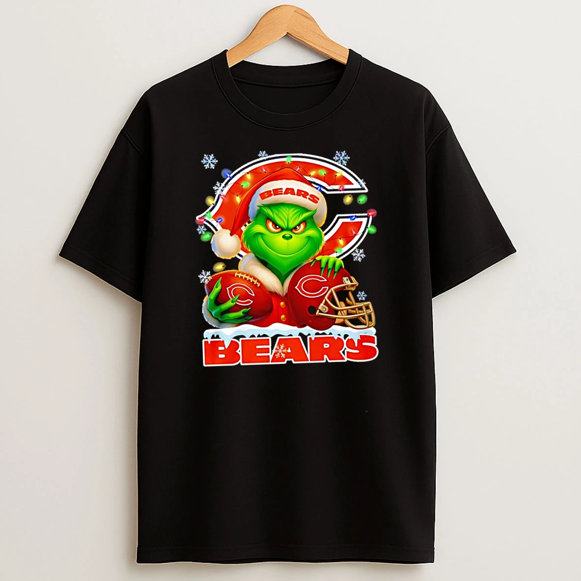 The Grinch Love Chicago Bears Football Lights Christmas 25 Shirts