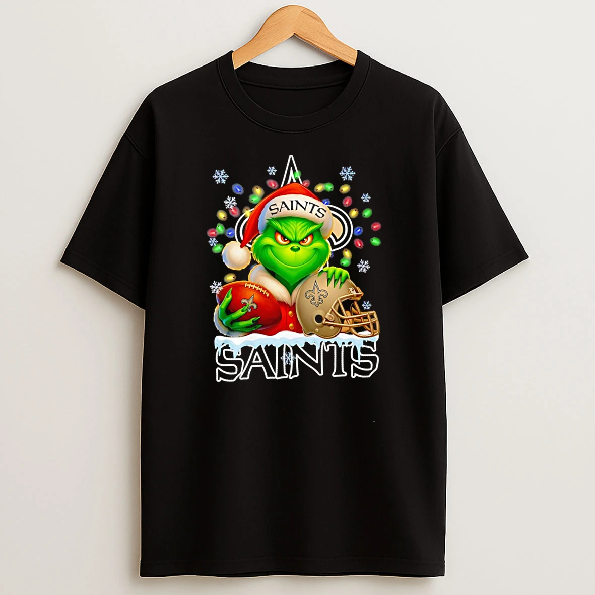 The Grinch Love New Orleans Saints Football Lights Christmas 25 Shirts