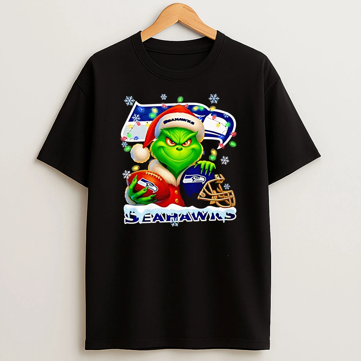 The Grinch Love Seattle Seahawks Football Lights Christmas 25 Shirts