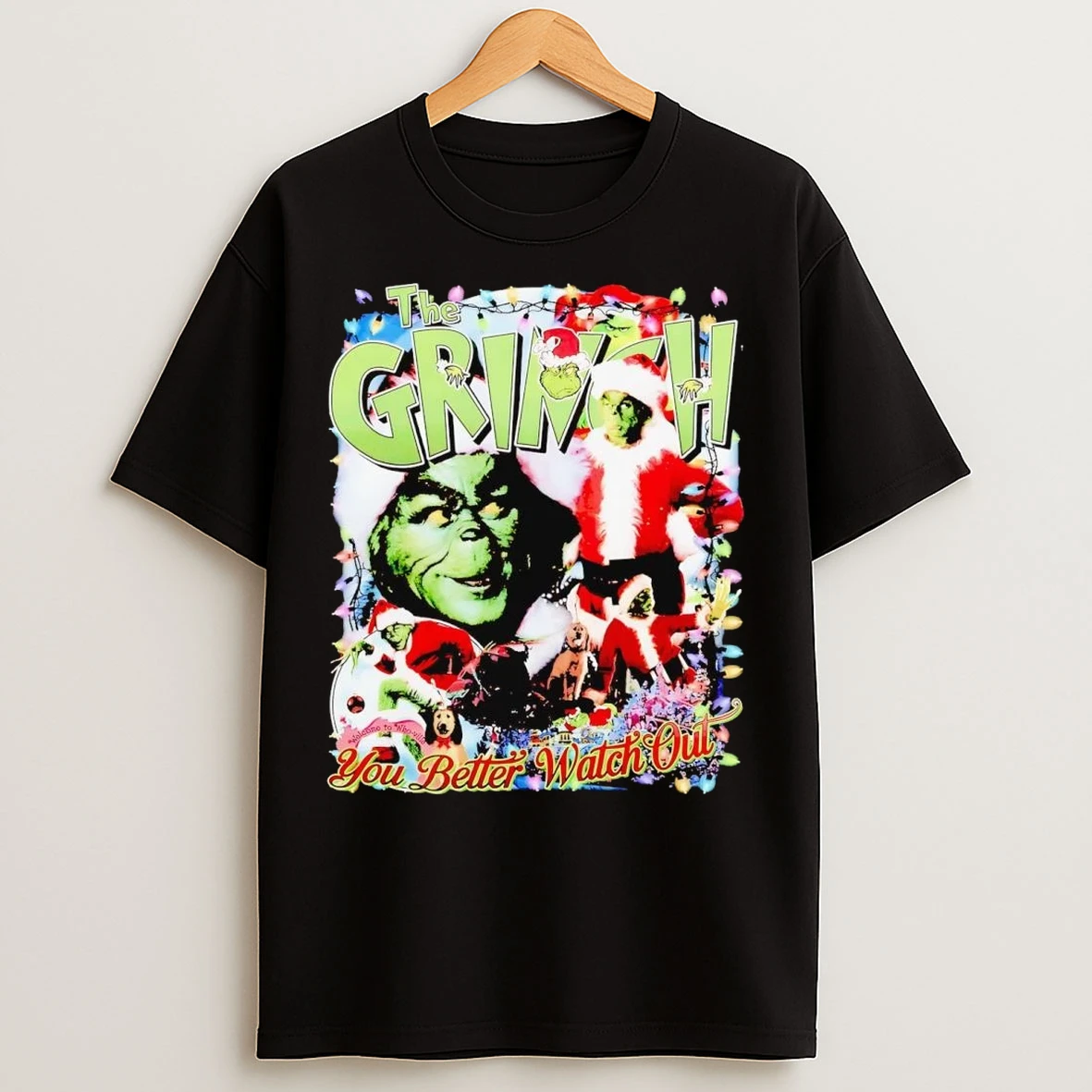 The Grinch You Better Watch Out Christmas 2 Sided T Shirts